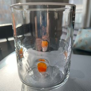 Anthropologie Lola candy corn juice glass